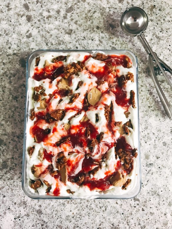 Strawberry Shortcake Cookie Dough Ice Cream