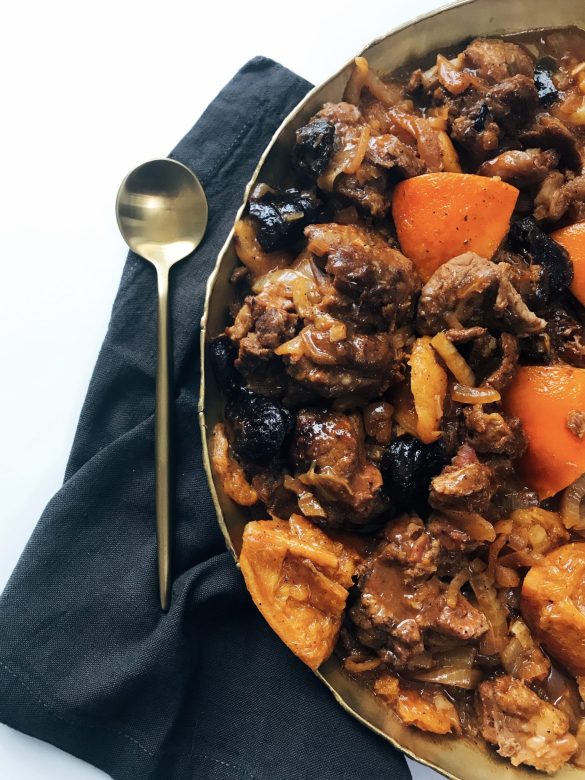Orange & White Wine Moroccan Braised Lamb