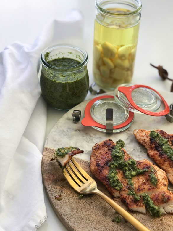 Chimmischug Pesto + How Dips & Salads Can Your Change Pesach Forever!