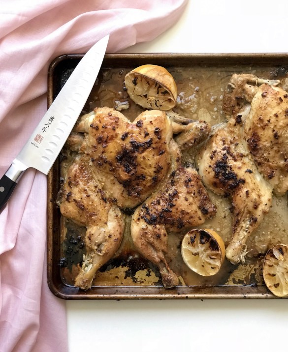 Lemon, Maple And Garlic Roast Chicken