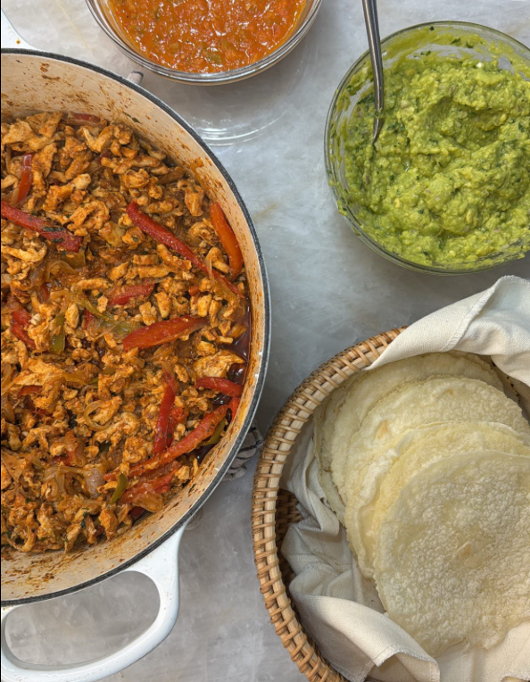 FAJITAS + HOME MADE CORN TORTILLAS 