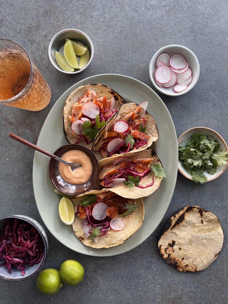 SALMON TACOS