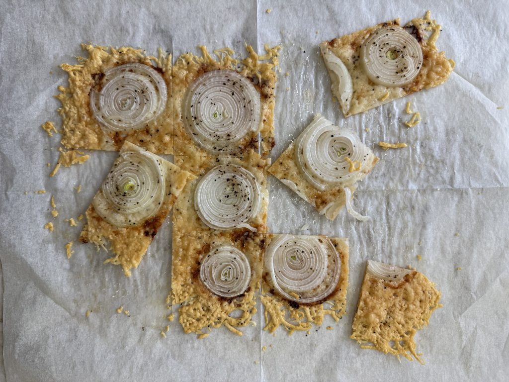 2 INGREDIENT GLUTEN FREE PARMESAN ONION CRACKERS